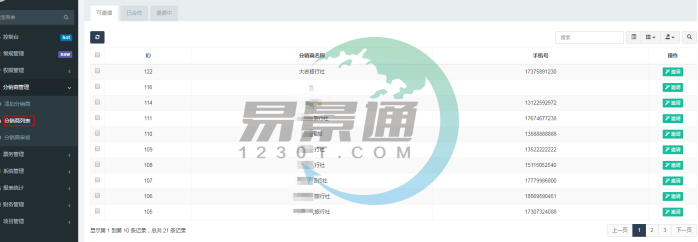 易景通景區(qū)分銷系統(tǒng)