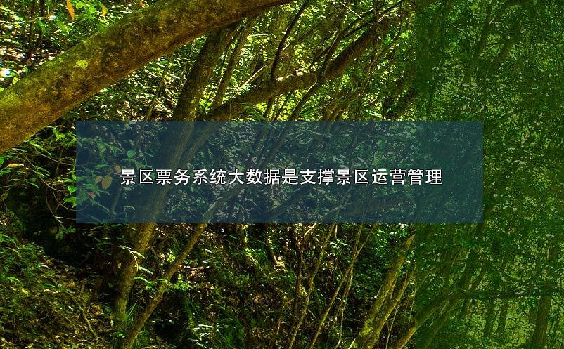 景區(qū)票務(wù)系統(tǒng)大數(shù)據(jù)是支撐景區(qū)運(yùn)營(yíng)管理
