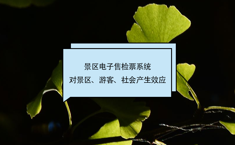 景區(qū)電子售檢票系統(tǒng)對景區(qū)、游客、社會產生效應