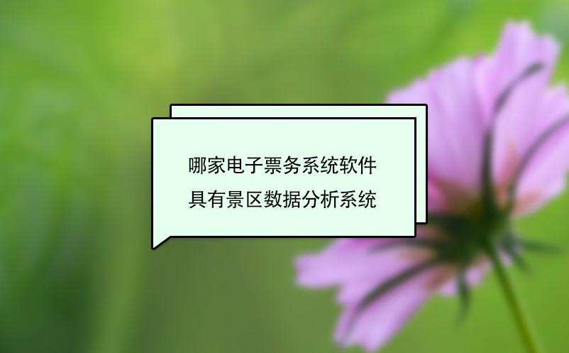哪家電子票務系統(tǒng)軟件具有景區(qū)數據分析系統(tǒng)