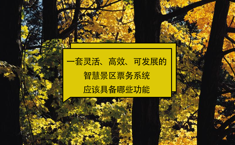 一套靈活、高效、可發(fā)展的智慧景區(qū)票務(wù)系統(tǒng)應(yīng)該具備哪些功能?