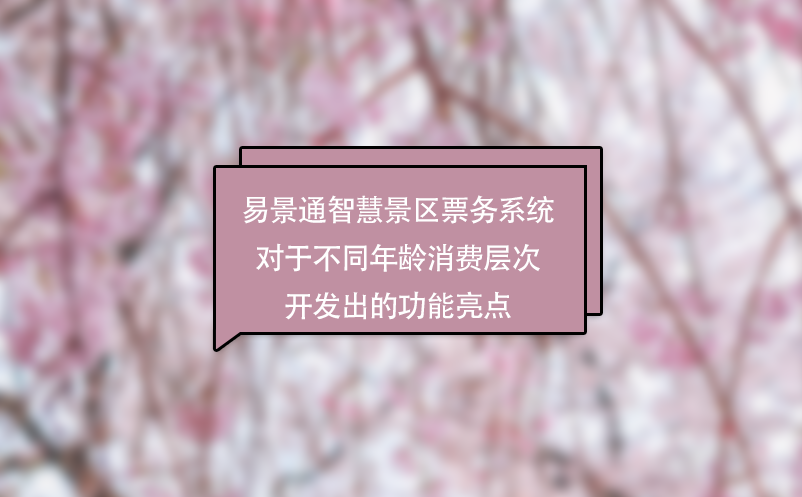 易景通智慧景區(qū)票務(wù)系統(tǒng)對(duì)于不同年齡消費(fèi)層次開發(fā)出的功能亮點(diǎn)
