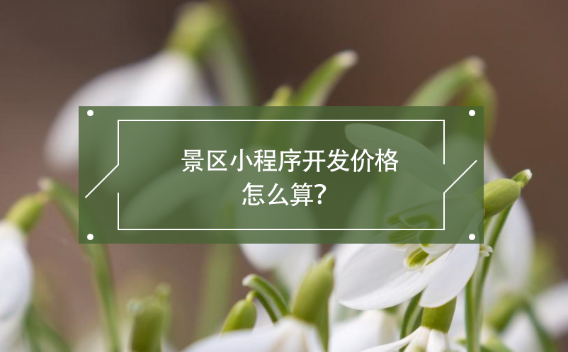 景區(qū)小程序開發(fā)價格怎么算？