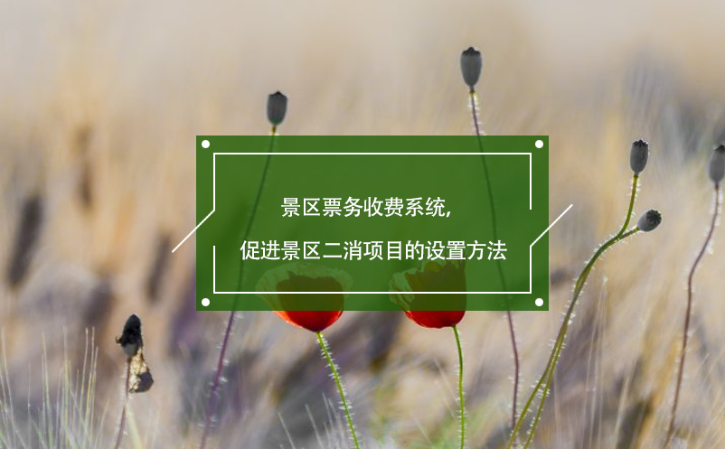景區(qū)票務(wù)收費(fèi)系統(tǒng)，促進(jìn)景區(qū)二消項(xiàng)目的設(shè)置方法