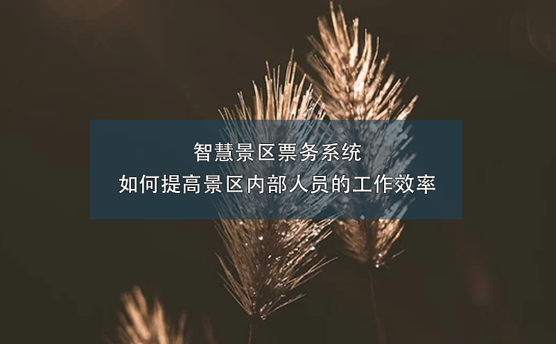 智慧景區(qū)票務系統(tǒng)如何提高景區(qū)內部人員的工作效率