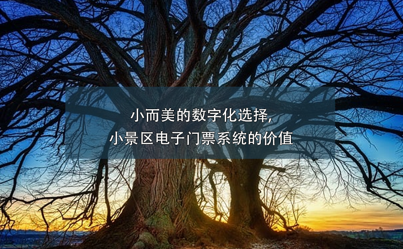 小而美的數(shù)字化選擇,小景區(qū)電子門票系統(tǒng)的價值