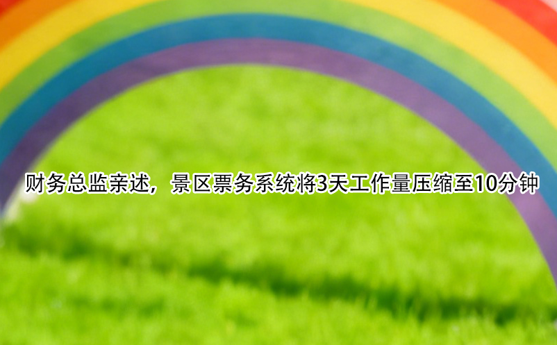 財務總監(jiān)親述，景區(qū)票務系統(tǒng)將3天工作量壓縮至10分鐘