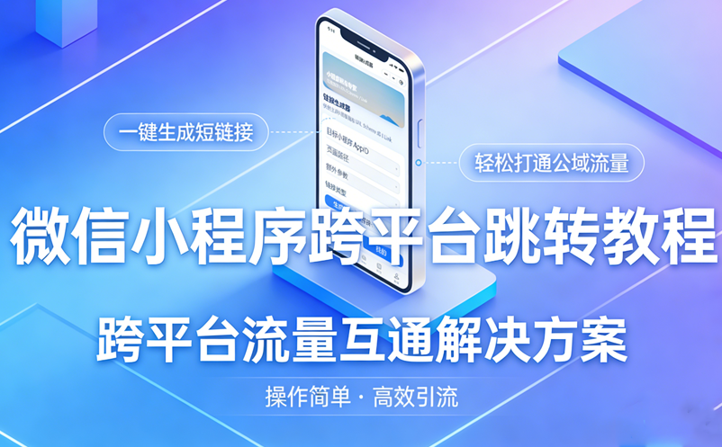 微信小程序跨平臺跳轉教程：免費一鍵生成短鏈接，打通公域流量