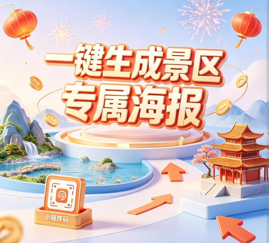 【免費(fèi)】易景通海報(bào)生成器上線：景區(qū)一鍵生成專屬海報(bào)，節(jié)日營(yíng)銷3秒出圖